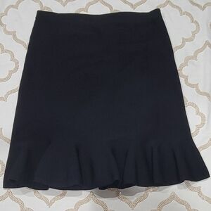 Michael Kors Black Pencil Skirt with Ruffle Hem